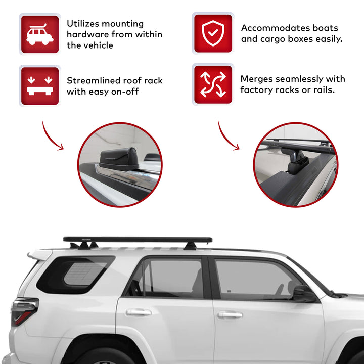 YAKIMA Landing Pad 29 Fixed Point Tower Mounts for Rail Rooftops (Open Box) - VMInnovations