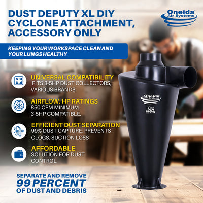 Oneida Air Systems Dust Deputy XL DIY Cyclone Attachment, Accessory Only (Used) - VMInnovations