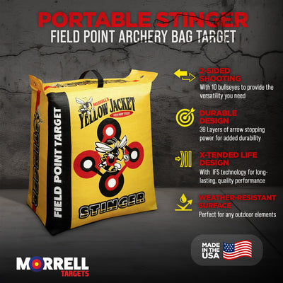 Morrell Yellow Jacket 19lb Archery Bag Target and HME Products 30in Target Stand