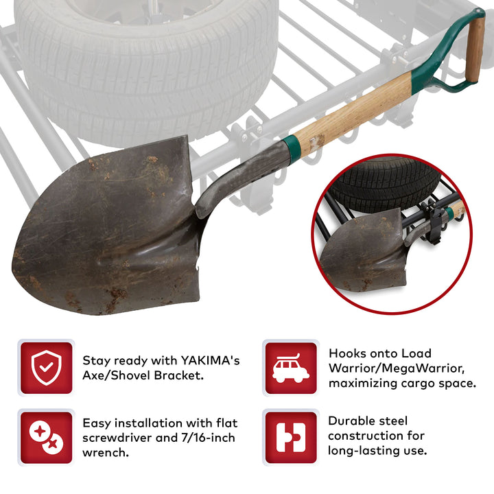 YAKIMA Axe or Shovel Bracket, Single Axe or shovel To Warrior Basket (Open Box)