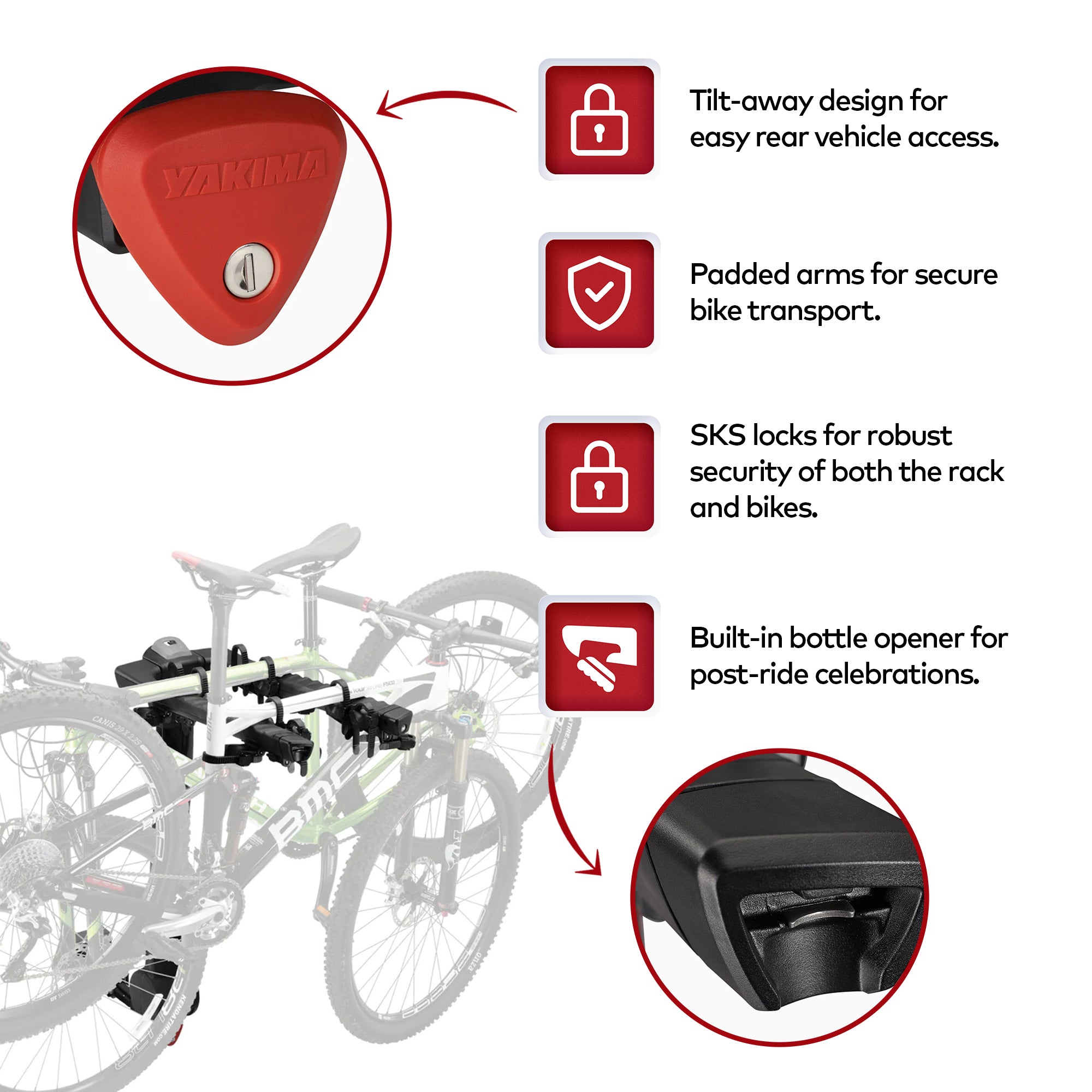 Yakima FullTilt Premium 5 Bike 150lb Capacity Tilt Away Hitch Bike Rack (Used) - VMInnovations