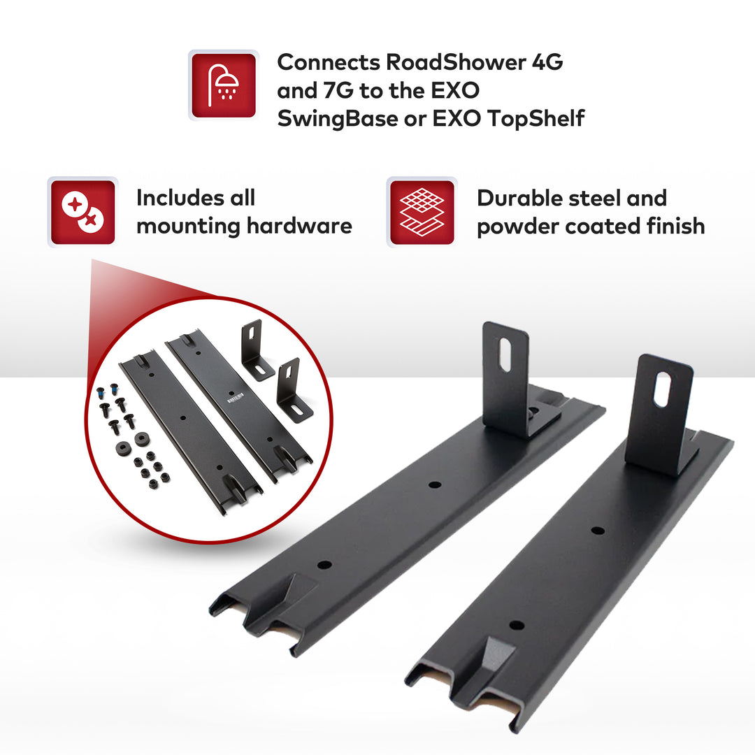 YAKIMA EXO Modern RoadShower Alloy Steel Powder Coated Finish Adaptor Kit, Black - VMInnovations