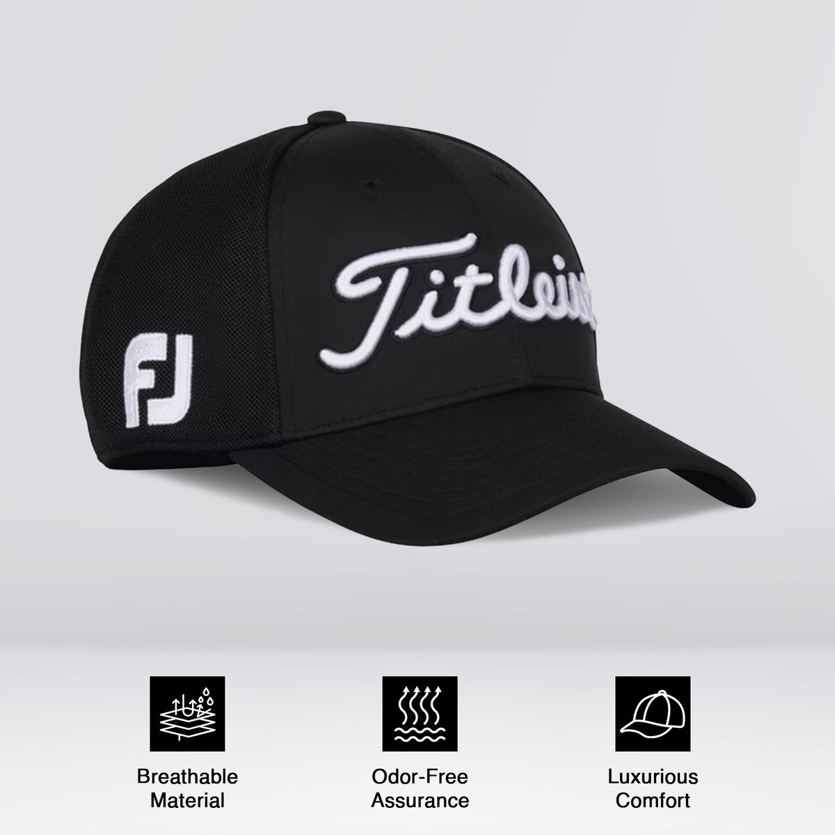 Titleist Tour Sports Staff Collection XL/XXL Mesh Standard Curve Bill Golf Cap