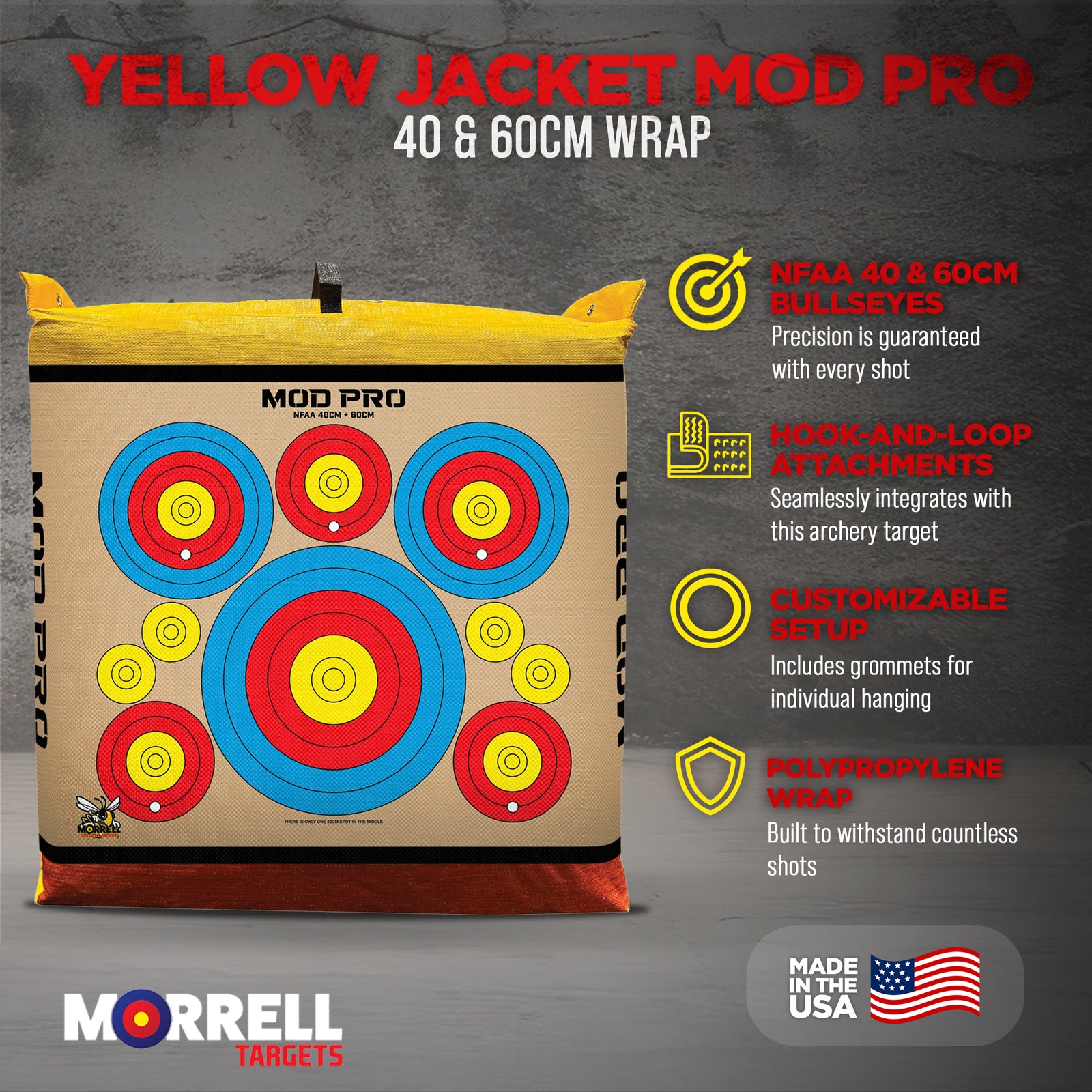 Morrell Yellow Jacket MOD Pro Series-NFAA Polypropylene Wrap Archery Target - VMInnovations