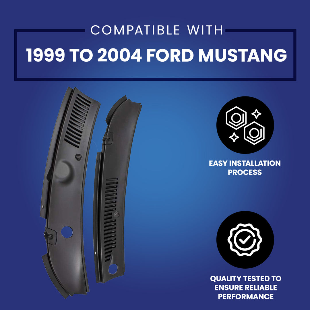 Brock 2pc Grille Assembly Replacement for 99-04 Ford Mustang, Black (Open Box)