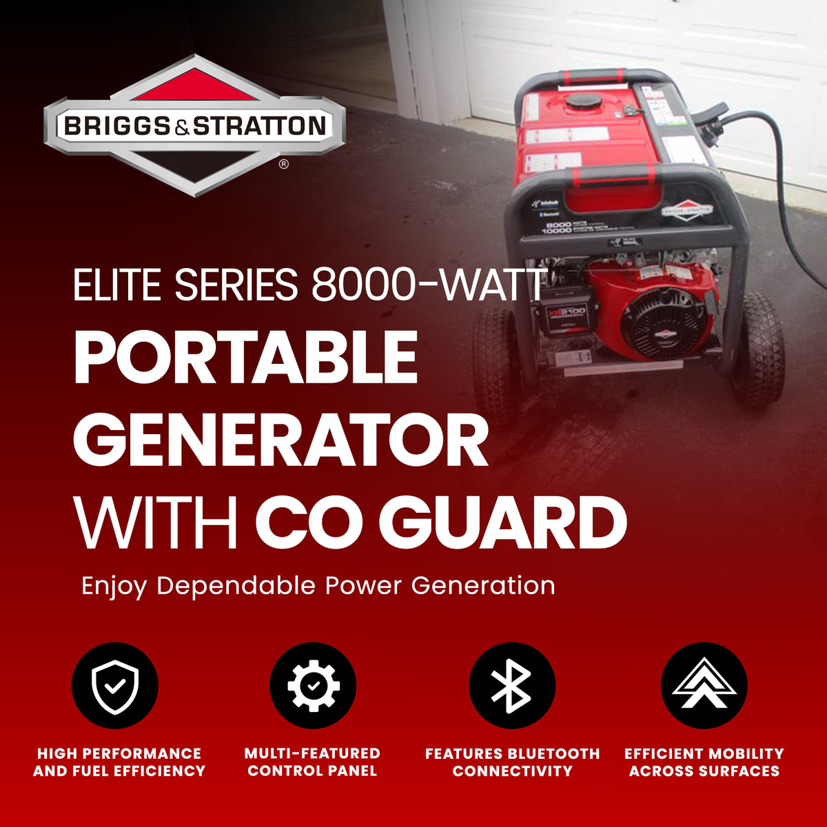 Briggs and Stratton Elite Series 8000 Watt Portable Generator with CO Guard - VMInnovations