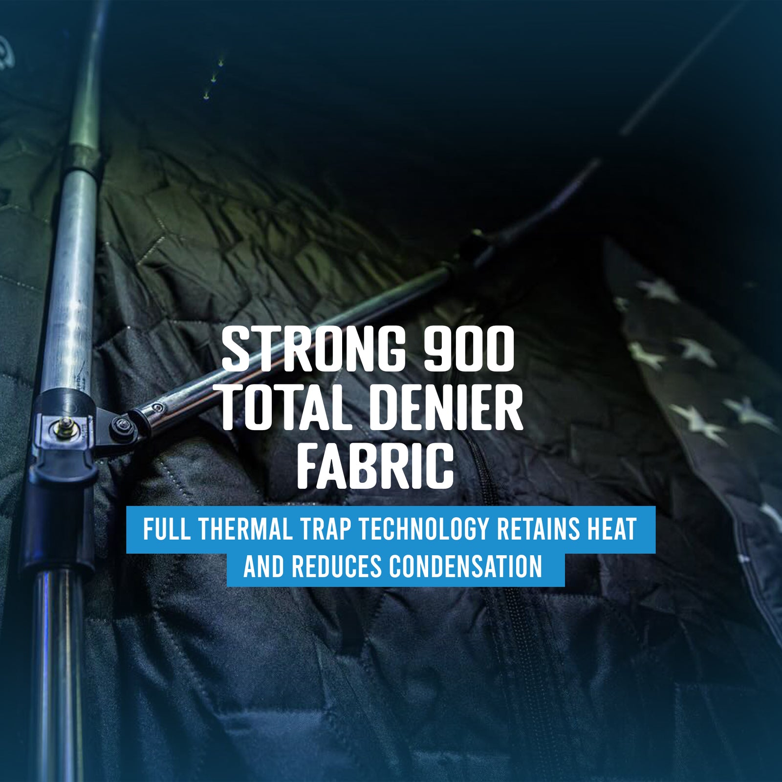 Clam Thermal Ice Shelter 6 Person Insulated Winter Fishing Hub Tent X-600, Black - VMInnovations