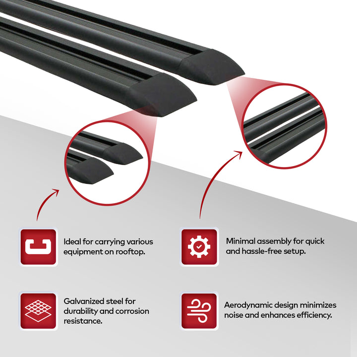 Yakima Tracks 54 in. Roof Rack System Compatible & Skyline Towers (Open Box)