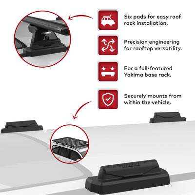 YAKIMA Landing Pad 30 Fixed Point Tower Compatible w/2010+ Lexus GX, 6pk (Used) - VMInnovations