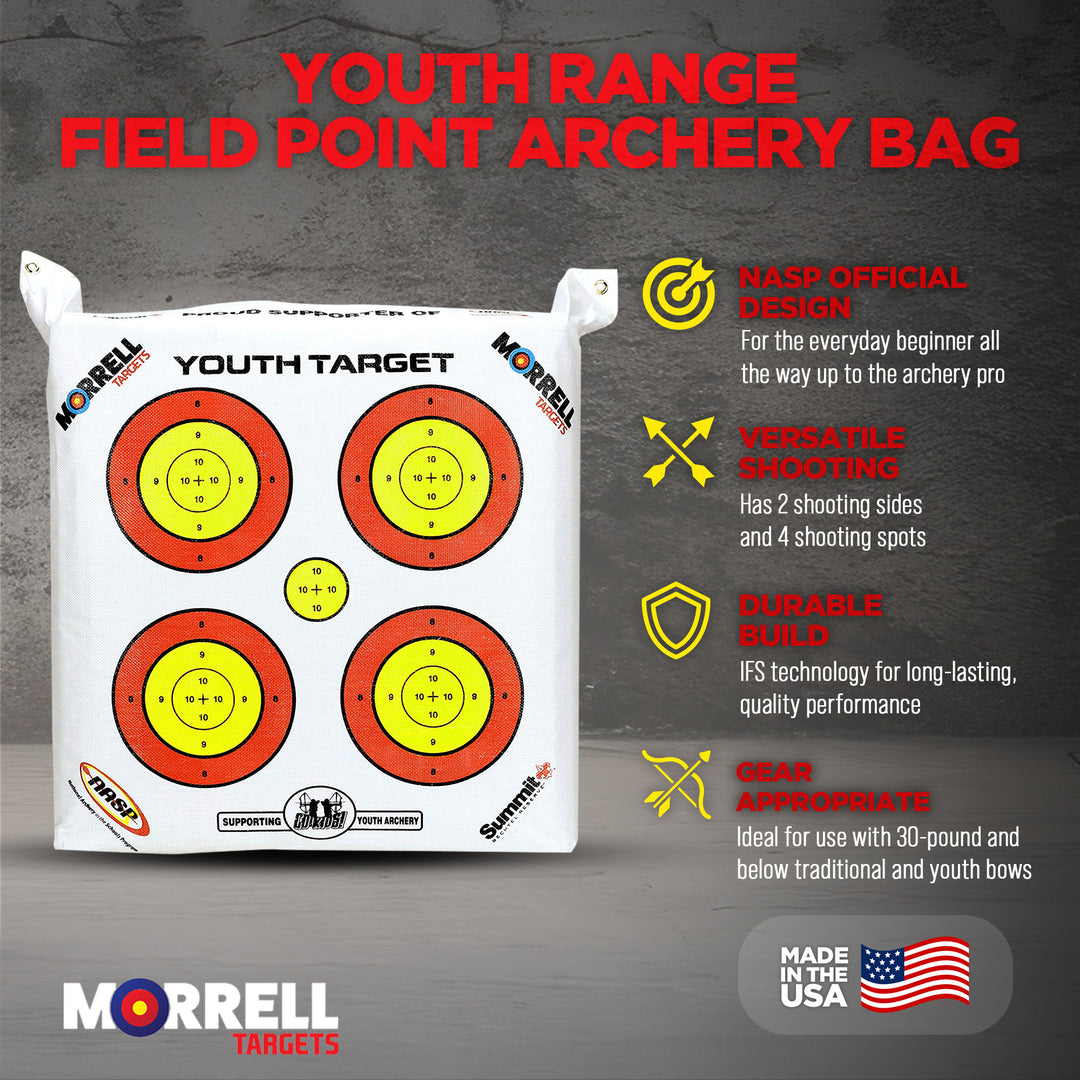Morrell Lightweight Portable Range NASP Field Point Archery Bag Target (4 Pack)
