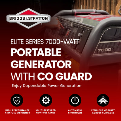 Briggs and Stratton Elite Series 7000 Watt Portable Generator with CO Guard