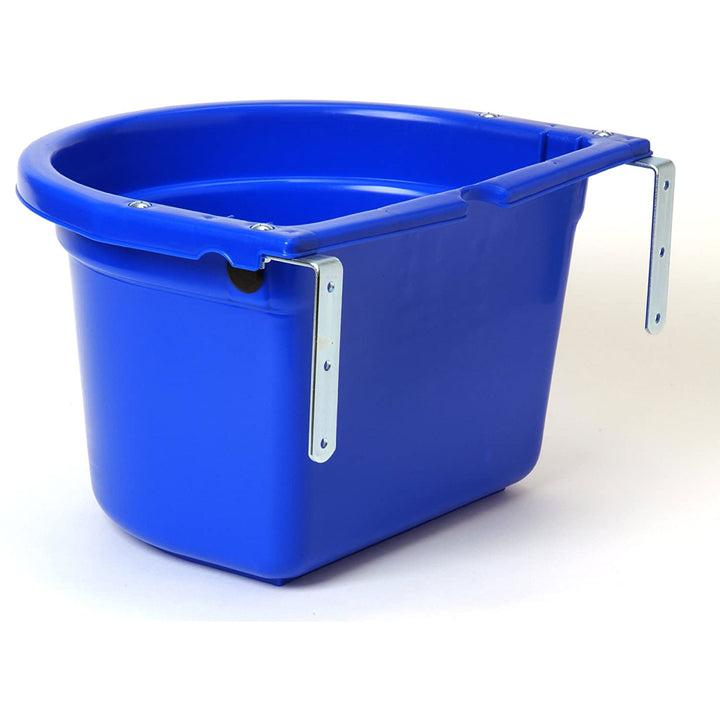 Little Giant 20 Quart Heavy Duty Mountable Plastic Fence Feeder Bucket, Blue