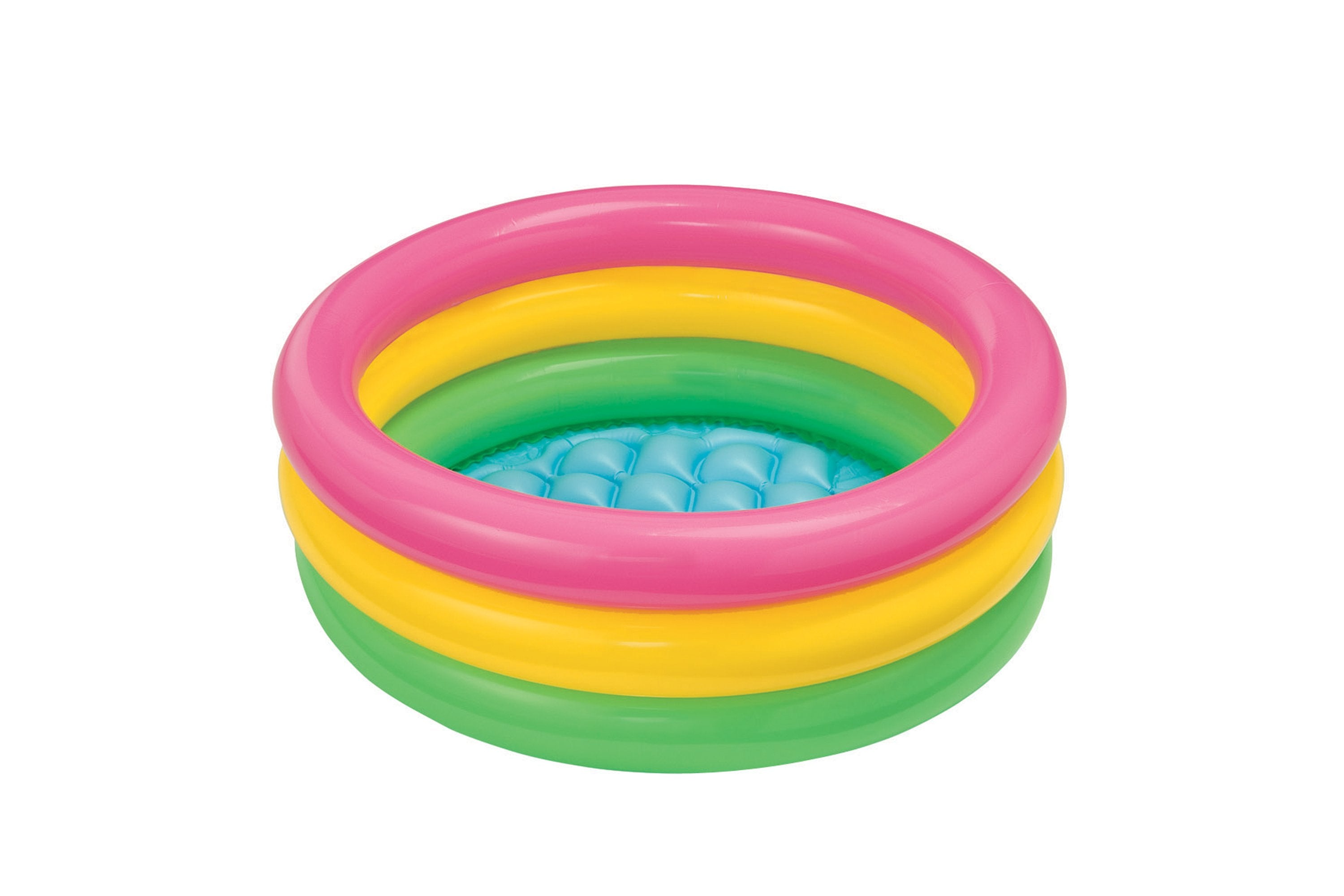 Intex Sunset Inflatable Baby Pool (2 Pack) & Inflatable Ocean Scene Kids Pool - VMInnovations