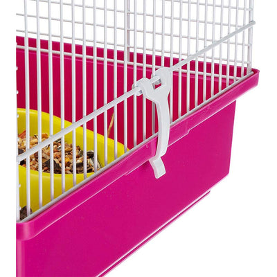 Ferplast Laura Hamster Cage with Play Tubes, Food Dish, Water Bottle, and Wheel