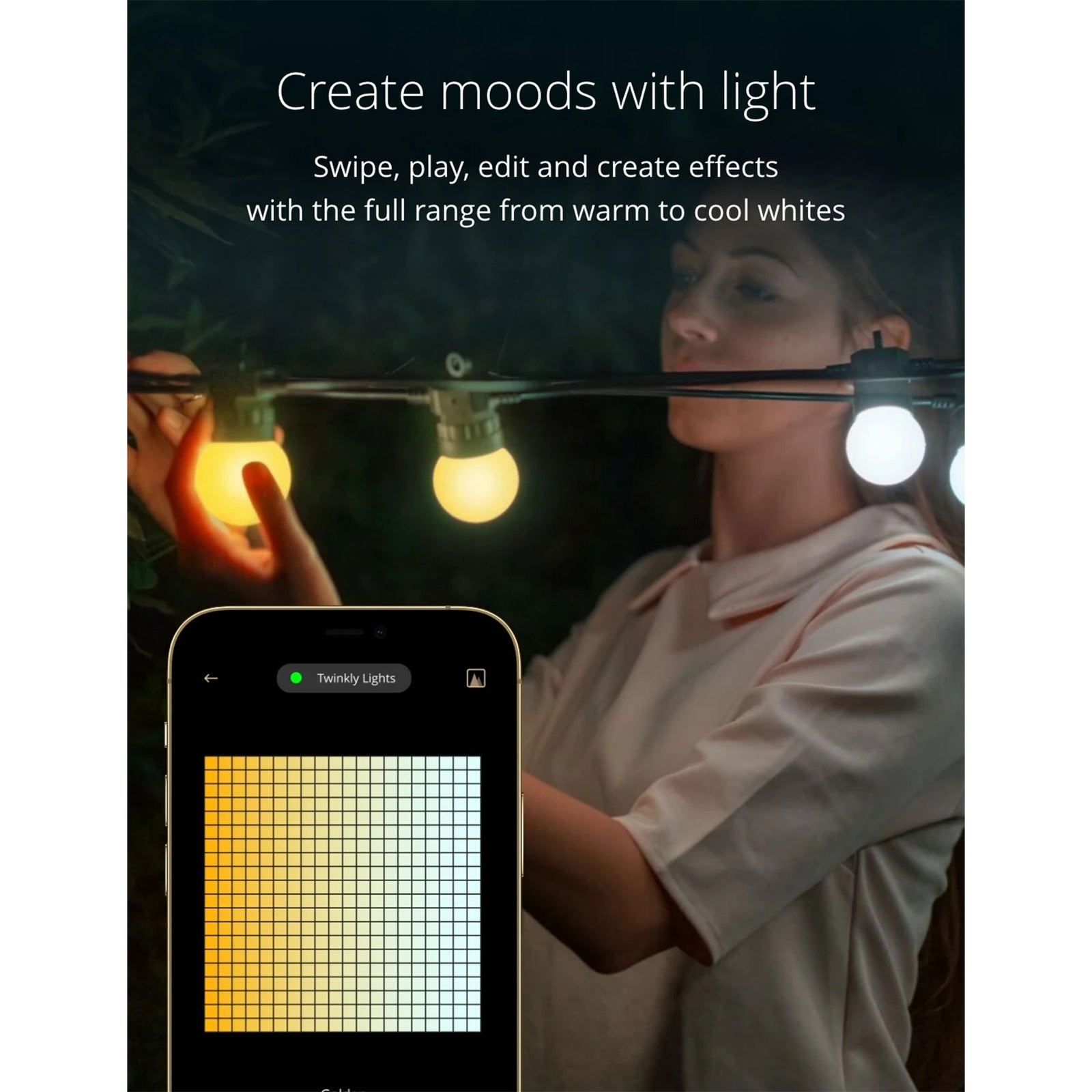 Twinkly Festoon App-Controlled Smart LED Light String 20 AWW (Open Box) - VMInnovations
