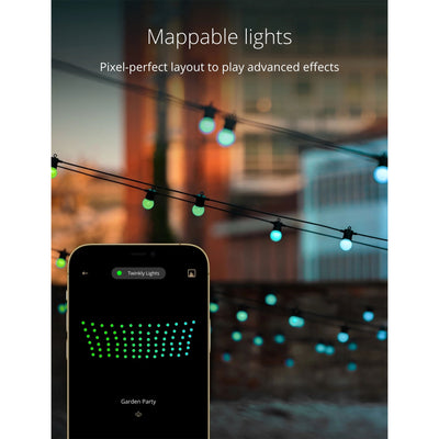 Twinkly Festoon App-Controlled Smart LED Bulb Light String 20 Multicolor (Used) - VMInnovations