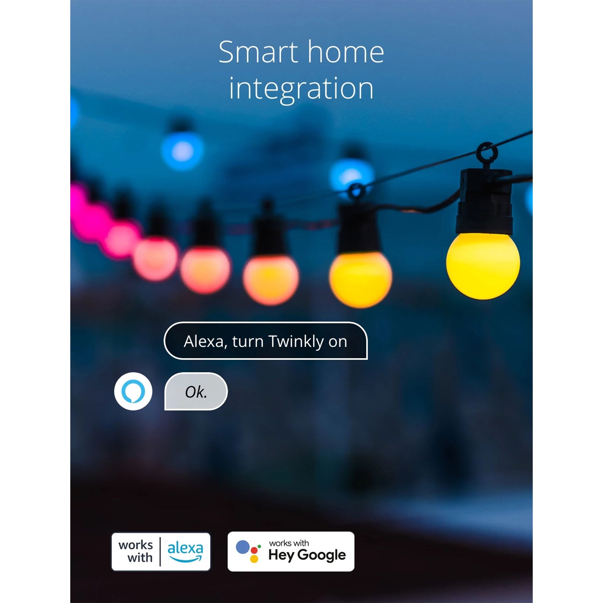 Twinkly Festoon App-Controlled Smart LED Bulb Light String 20 Multicolor (Used) - VMInnovations