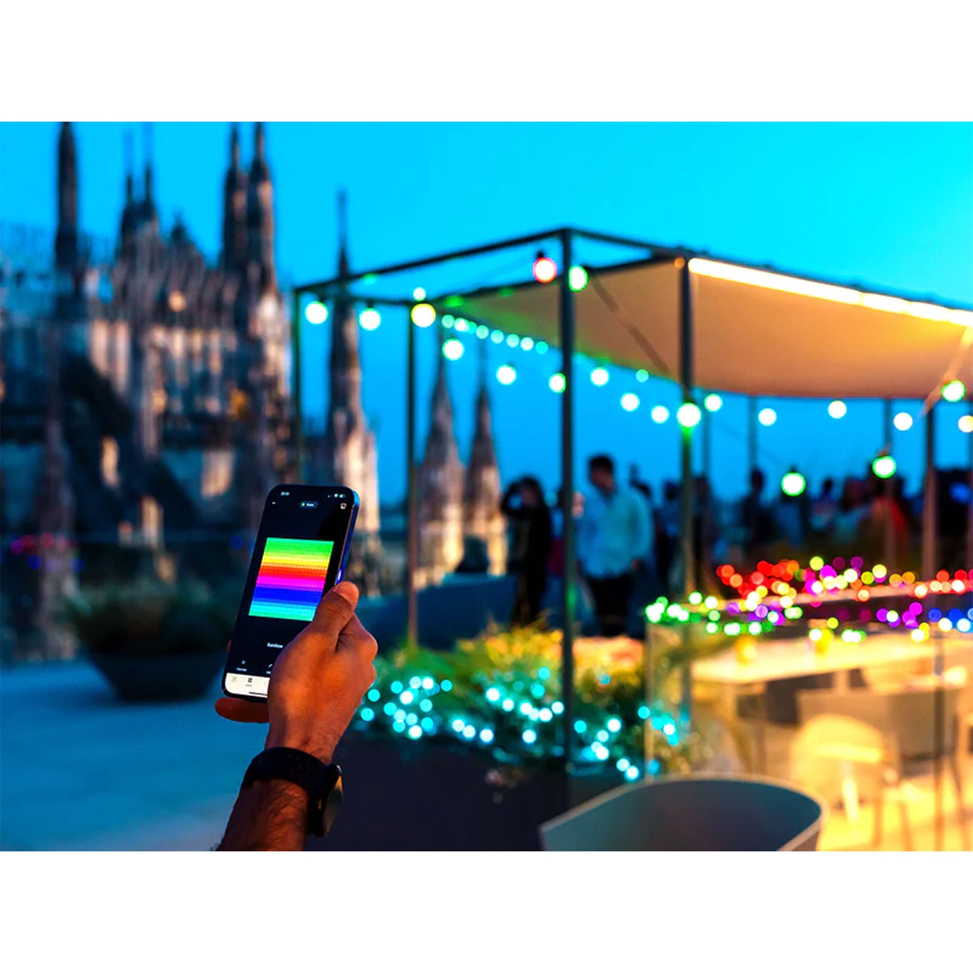 Twinkly Festoon App-Controlled Smart LED Bulb Light String 40 Multicolor RGB - VMInnovations