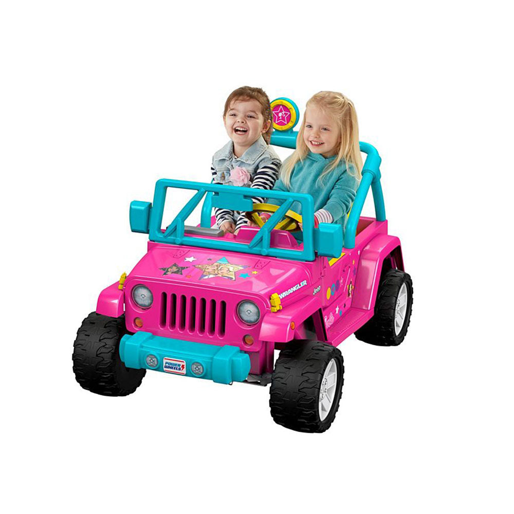 Power Wheels Barbie Jeep Wrangle & (2) 12 Volt Rechargable Replacement Batteries