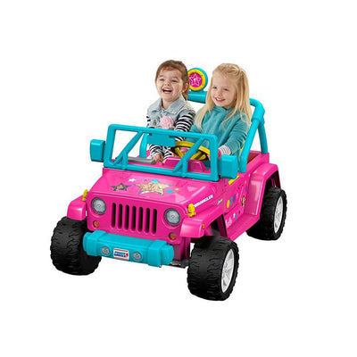 Power Wheels Barbie Jeep Wrangle & (2) 12 Volt Rechargable Replacement Batteries