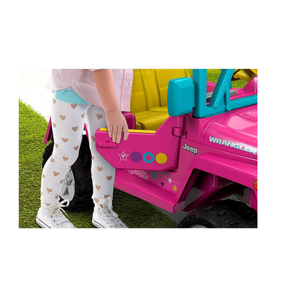 Power Wheels Barbie Jeep Wrangle & (2) 12 Volt Rechargable Replacement Batteries