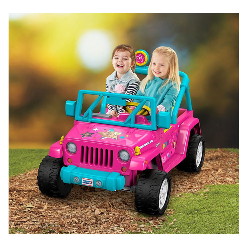 Power Wheels Barbie Jeep Wrangle & (2) 12 Volt Rechargable Replacement Batteries