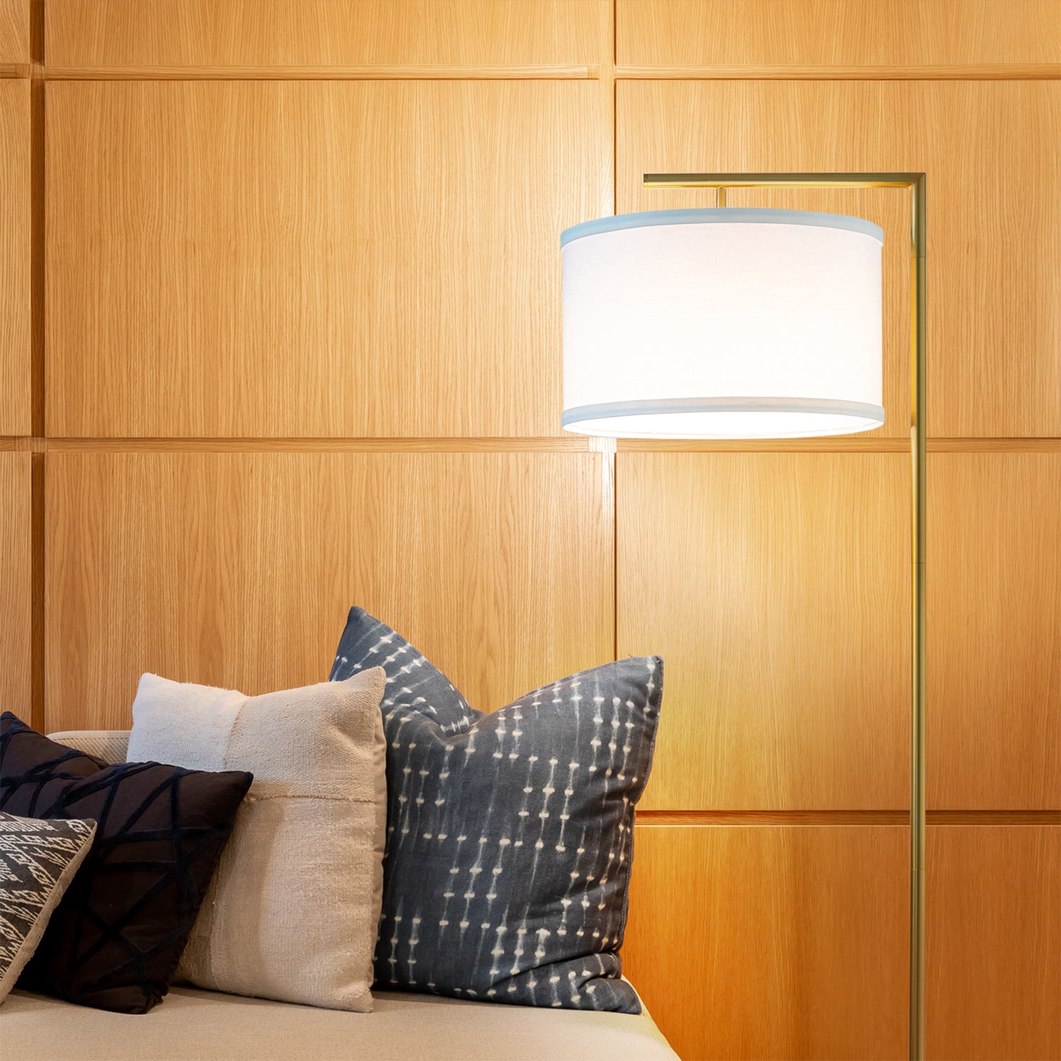 Brightech Montage Modern Floor Smart Lamp with LED Light, Antique Brass (Used)