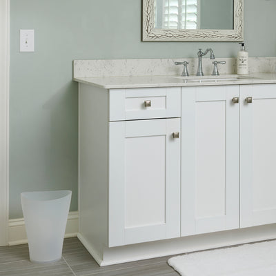 Rubbermaid Spa Works 9 Quart Indoor Open Vanity Trash Container, White(Open Box) - VMInnovations
