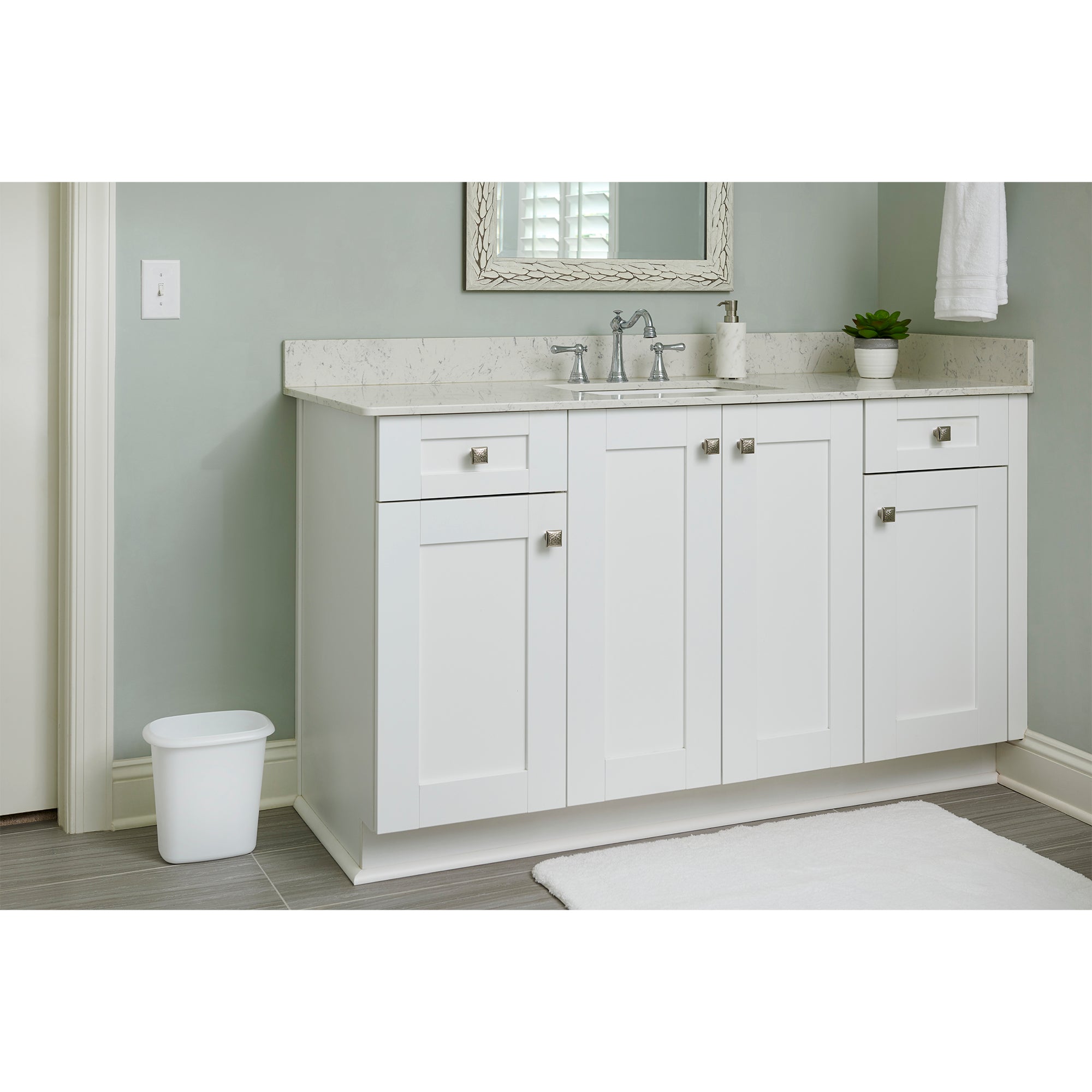Rubbermaid 6 Quart Bedroom, Bathroom, and Office Wastebasket Trash Can (2 Pack)