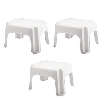 Rubbermaid Durable Plastic Roughneck Step Stool w/ 300-LB Capacity (3 Pack) - VMInnovations
