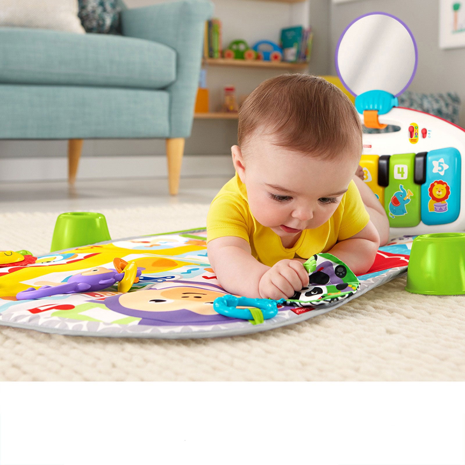 Fisher-Price FGG45 Deluxe Kick and Play Piano Gym Musical Development Playset