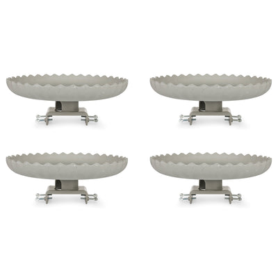 Farm Innovators 120W Outdoor Stone Scalloped Heated Birdbath, Gray (4 Pack)