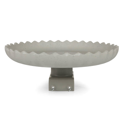 Farm Innovators 120W Outdoor Stone Heated Birdbath w/ Deck Mount, Gray(Open Box)