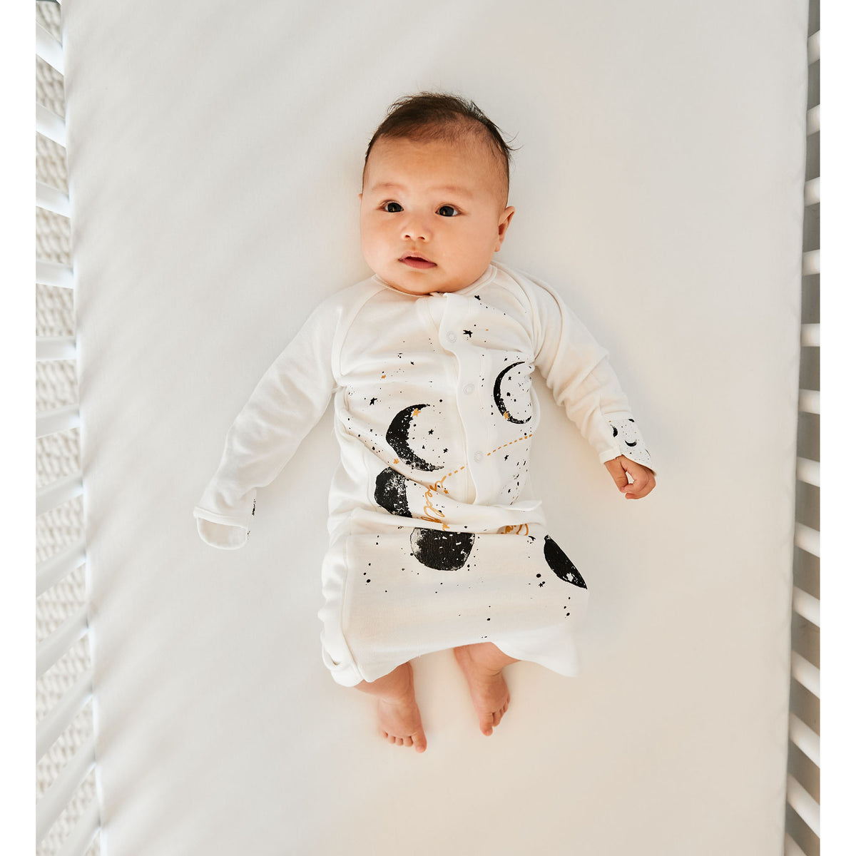 Goumikids Baby Sleeper Gown Organic Sleepsack Pajama Clothes, 0-3M Many Moons - VMInnovations