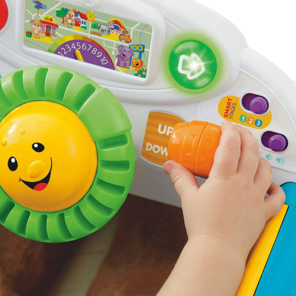 Fisher-Price Laugh & Learn Crawl Around Car Baby Activity Learning Toy, Blue