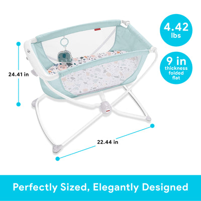 Fisher Price Rock with Me Bassinet Portable Baby Infant Crib with Play Toy, Blue - VMInnovations