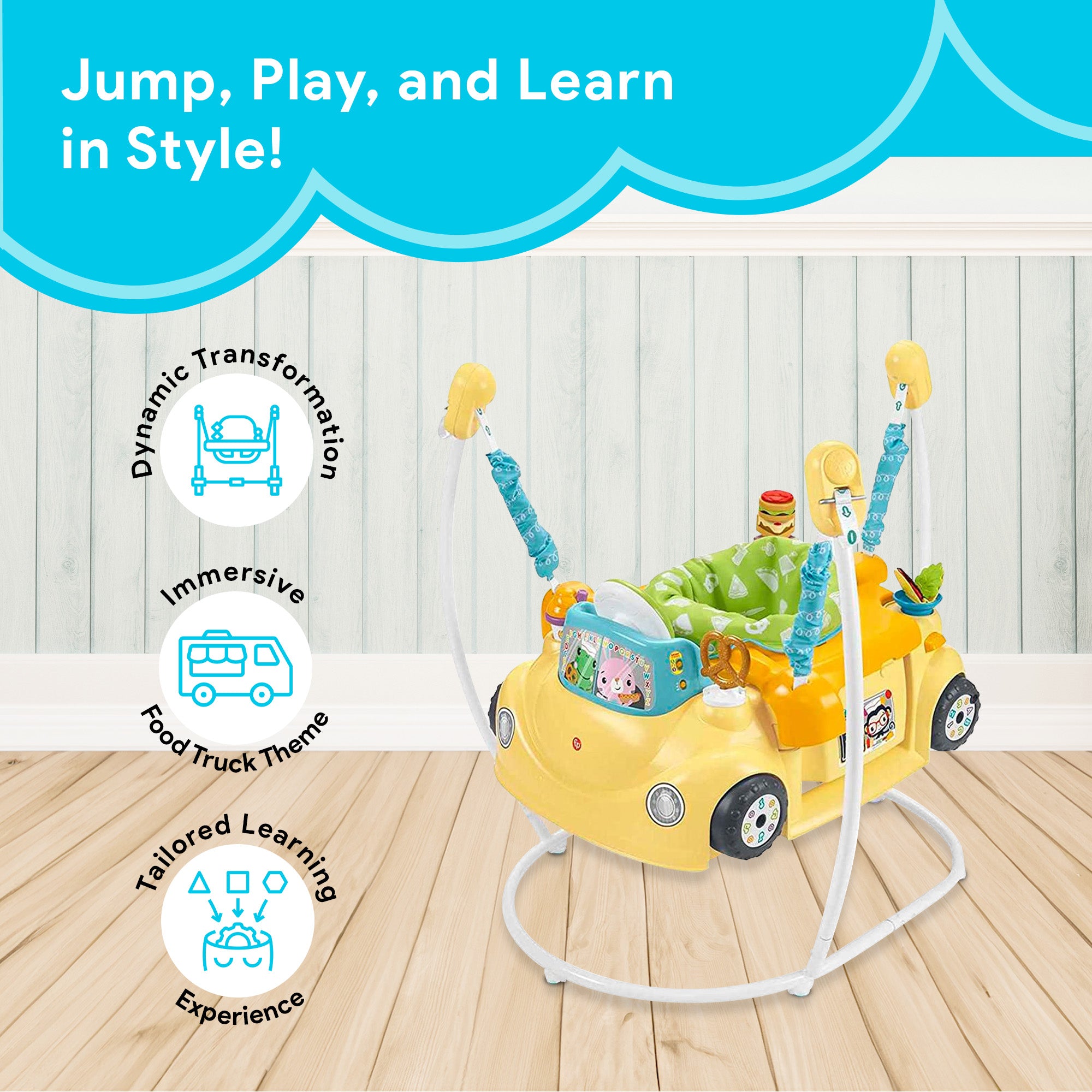 Fisher-Price 2-in-1 Servin' Up Fun Jumperoo Baby Activity Center (Open Box) - VMInnovations