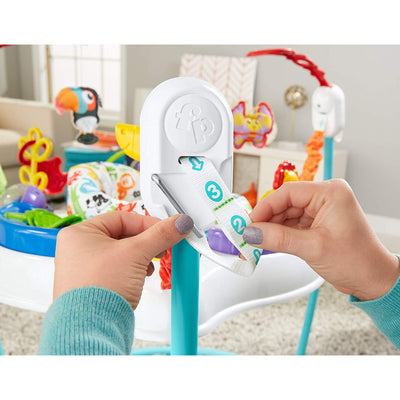 Fisher-Price Colorful Light Up Comfy Animal Activity Baby Bouncer Toy (Open Box) - VMInnovations