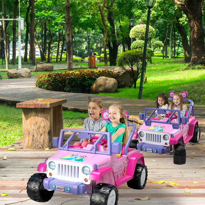 Power Wheels Kids 12 Volt Toy Ride On Disney Princess Jeep Wrangler (For Parts) - VMInnovations