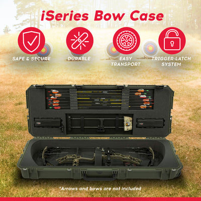 SKB Cases iSeries 4214 Hard Exterior Parallel Limb Bow Case, Green (Open Box) - VMInnovations