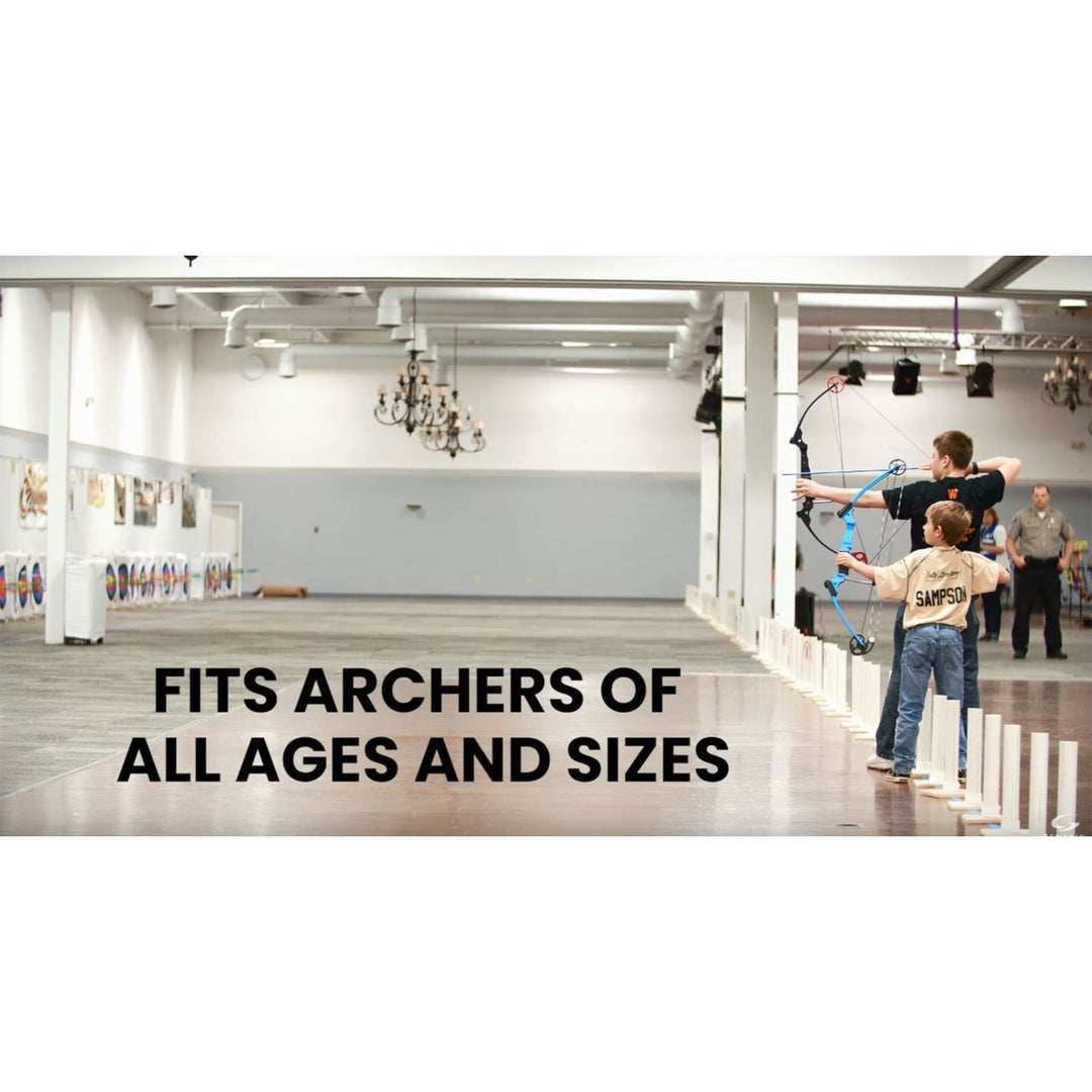 Genesis Original Archery Compound Bow & Arrow Set, Left Handed, Blue (Open Box) - VMInnovations