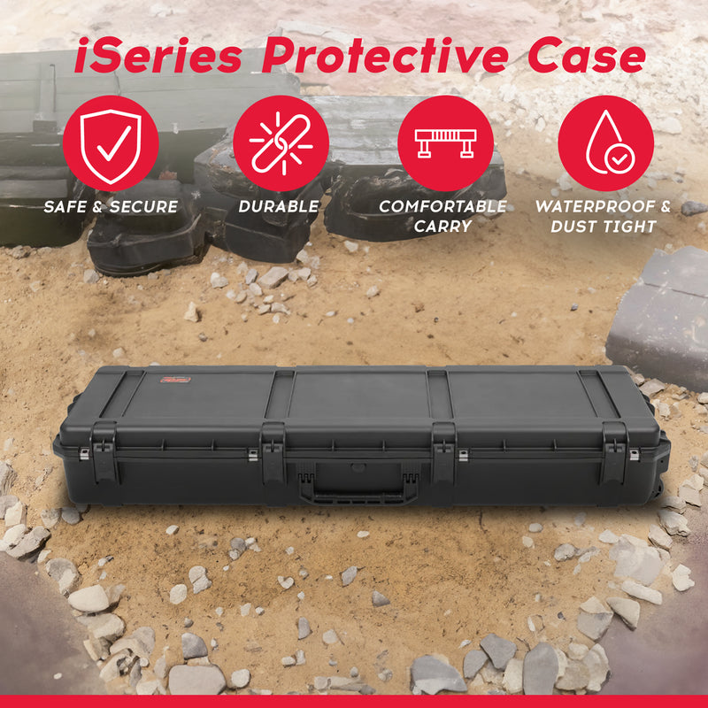 SKB iSeries 60In Waterproof Utility Protective Case with Wheels, Black(Open Box)