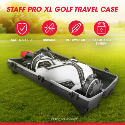 ATA Staff Pro XL Hard Plastic Storage Cart Golf Travel Case (Open Box) - VMInnovations