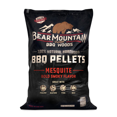 Bear BBQ Premium All-Natural Hardwood Mesquite BBQ Smoker Pellets 20lb(Open Box)