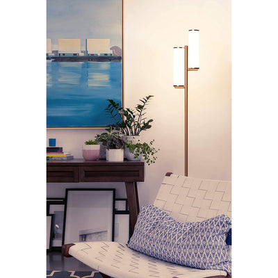 Brightech Gemini Modern LED Light Lamp with 2 Dimmable Lights, Brass (Open Box) - VMInnovations