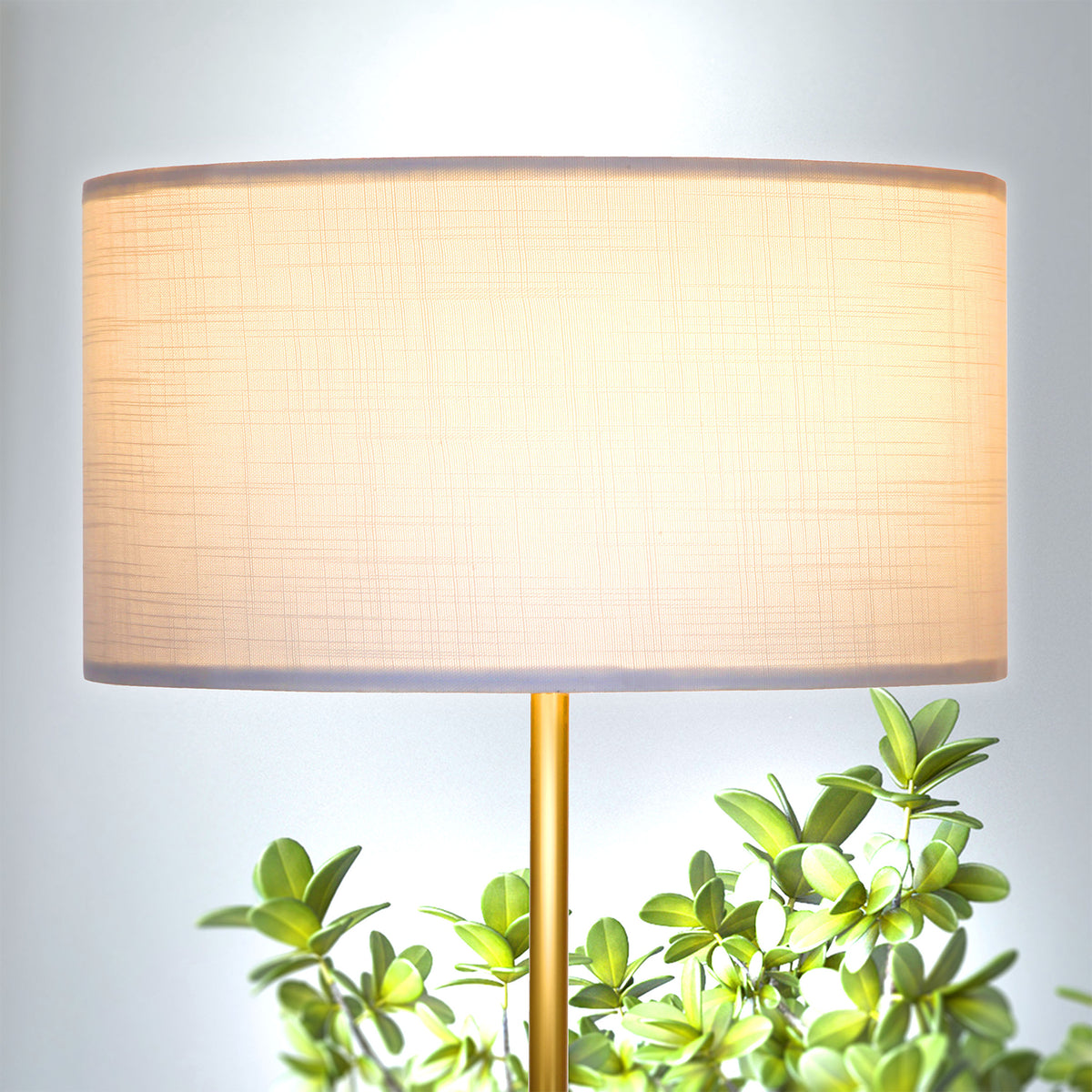 Brightech Quinn Modern Floor Lamp with LED Light, Antique Brass (Open Box)