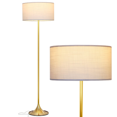 Brightech Quinn Modern Floor Lamp with LED Light, Antique Brass (Open Box)