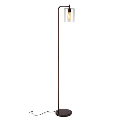 Brightech Elizabeth Floor Lamp with Glass Shade & Edison Bulb, Bronze (Open Box)