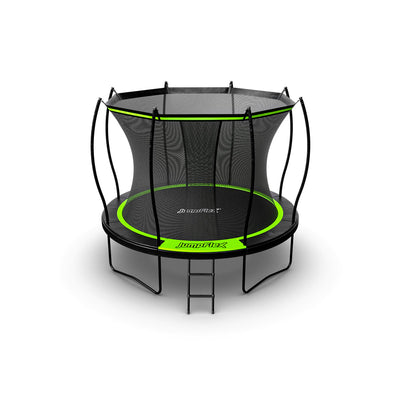 Jumpflex FLEX 10' Round Trampoline, Outdoor Play Equipment & Safety Net & Ladder - VMInnovations