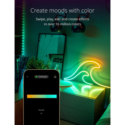 Twinkly Flex App-Controlled Flexible Light Tube RGB 16 Mil Colors 6.5' (4 Pack)